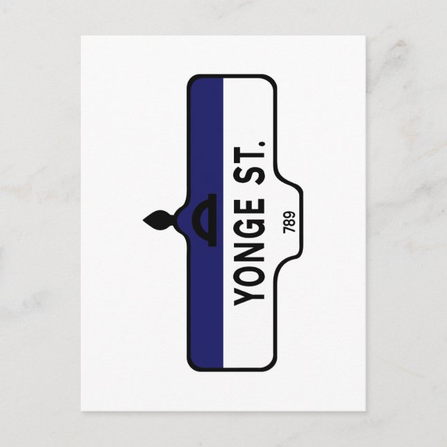 Yonge Street, Toronto Street Sign Postkarte (Vorderseite)