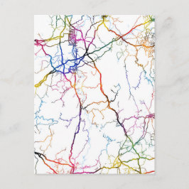 Yongzhou China City Map Postkarte