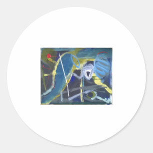 Yoni-Peitschenstock Jeff Hankamer Artjunkhaus Yoga Runder Aufkleber