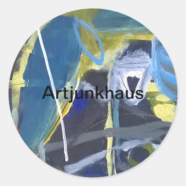 Yoni Whip-Stick Abstrakt Jeff Hankamer Artjunkhaus Runder Aufkleber (Vorderseite)