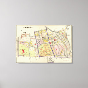 Yonkers Atlas-Karte 2 Leinwanddruck