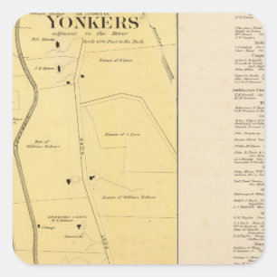 Yonkers N pt Quadratischer Aufkleber
