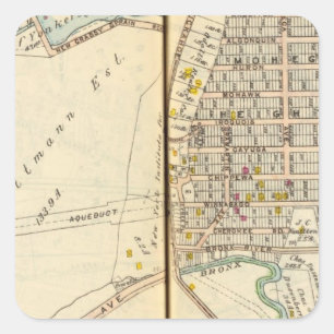 Yonkers, New York 13 Quadratischer Aufkleber