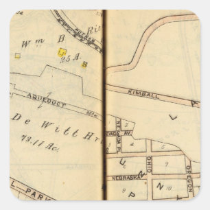 Yonkers, New York 6 Quadratischer Aufkleber