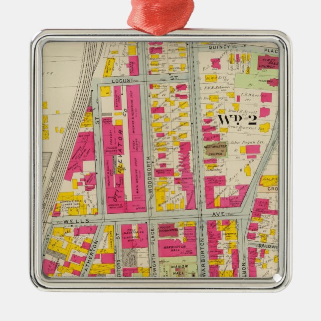 Yonkers, New York 7 Ornament Aus Metall (Vorne)