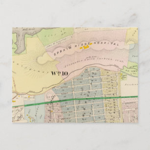 Yonkers NY Atlas Map Postkarte
