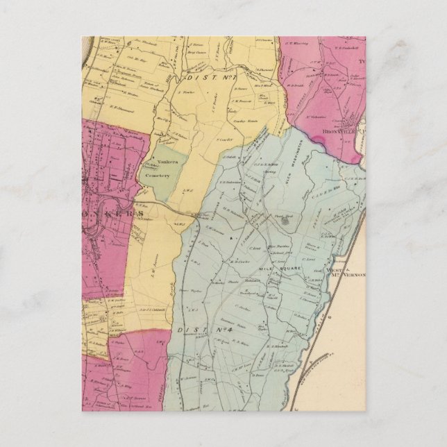 Yonkers, Stadt Postkarte (Vorderseite)