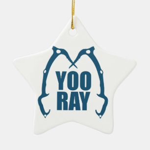 Yoo Ray (Ouray) Eisklettern Keramik Ornament