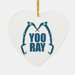 Yoo Ray (Ouray) Eisklettern Keramik Ornament