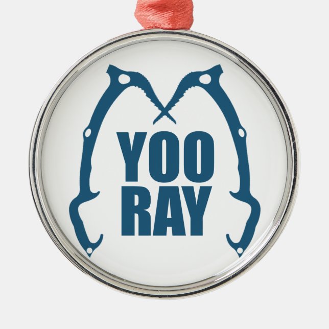 Yoo Ray (Ouray) Eisklettern Ornament Aus Metall (Vorne)