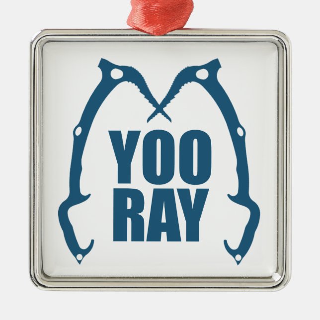 Yoo Ray (Ouray) Eisklettern Ornament Aus Metall (Vorne)