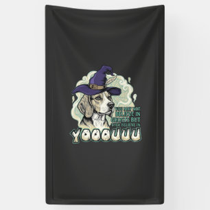 Yooouuu Geister Beagle Hund Lila Hexenhut Hallowee Banner