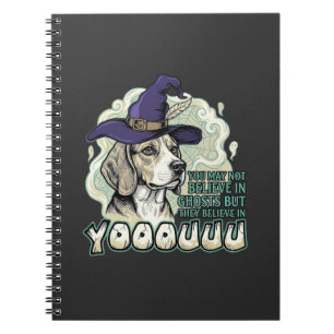 Yooouuu Geister Beagle Hund Lila Hexenhut Hallowee Notizblock