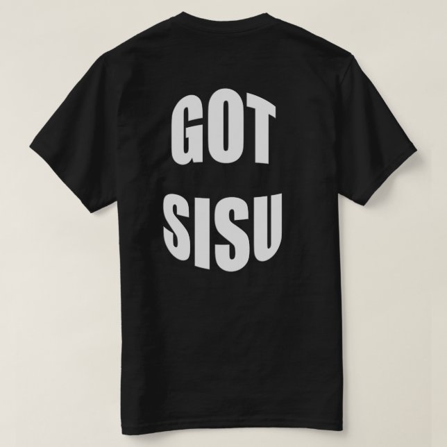 Yooper got Sisu schwarzen T - Shirt (Design Rückseite)