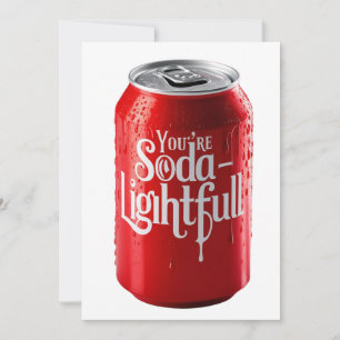 Yopu're soda-lightfil custon card feiertagskarte