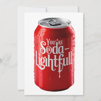 Yopu're soda-lightfil custon card feiertagskarte