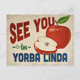 Yorba Linda Kalifornien Apfel - Vintage Reise Postkarte