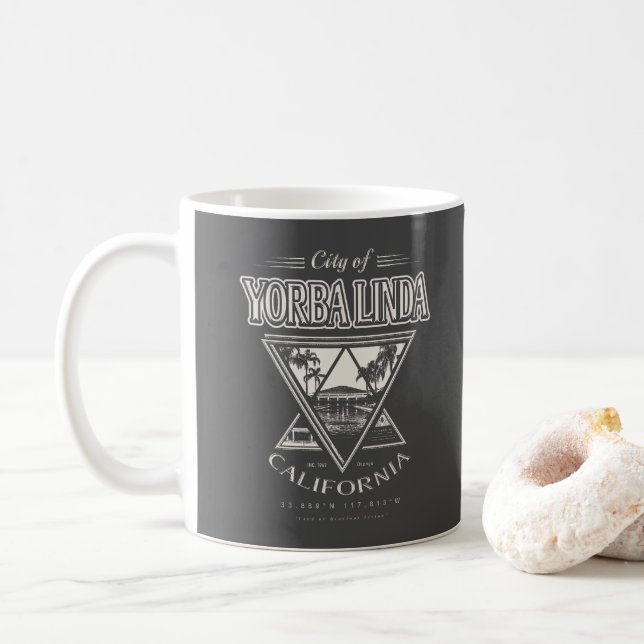 YORBA LINDA - ORANGE KALIFORNIA KAFFEETASSE (Mit Donut)