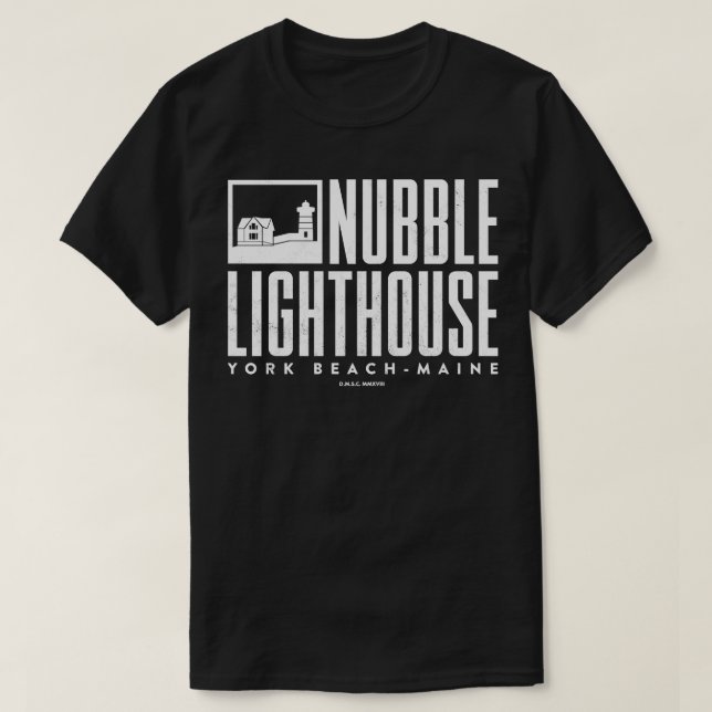 York Beach Maine Nubble Lighthouse White T-Shirt (Design vorne)