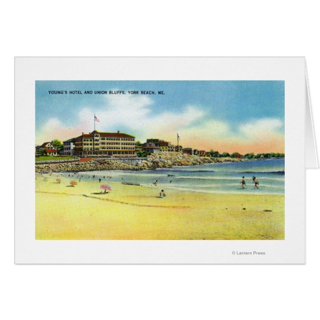York Beach View of Young's Hotel and Gewerkschaft (Vorderseite (Horizontal))