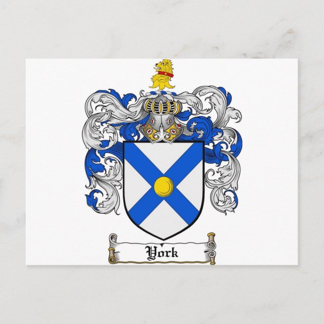 York Coat of Arms / York Familienwappen Postkarte (Vorderseite)