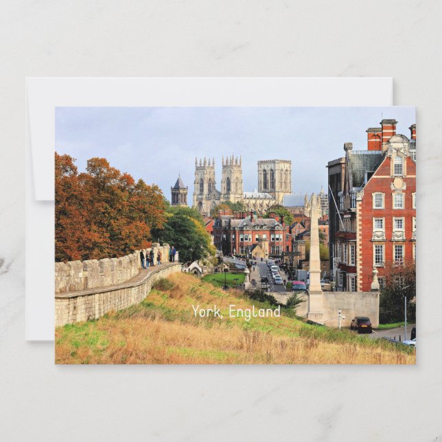 York, England, landschaftlich Karte (Vorderseite)