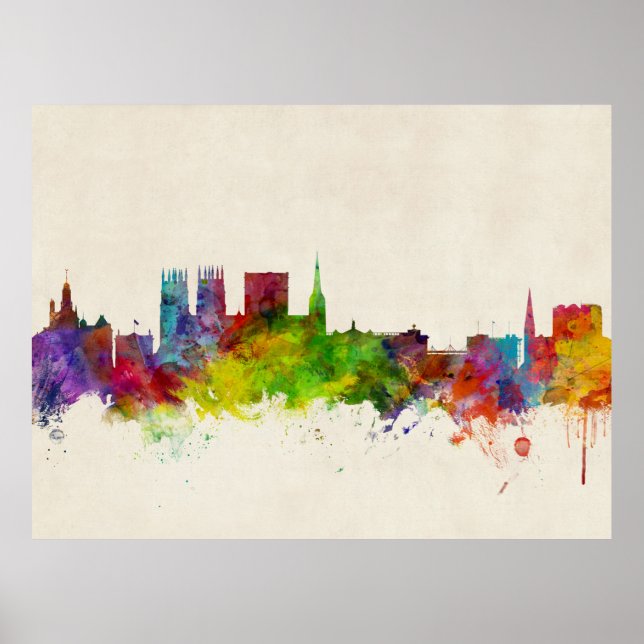 York England Skyline Poster (Vorne)