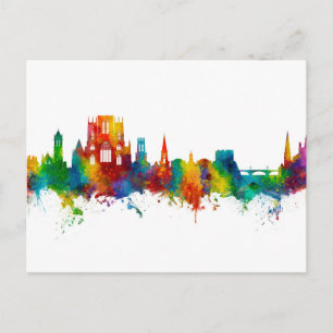 York England Skyline Postkarte