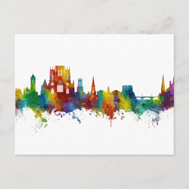 York England Skyline Postkarte (Vorderseite)
