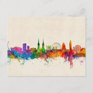York England Skyline Postkarte