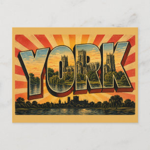 York England Vintage Reise Kunst Postkarte