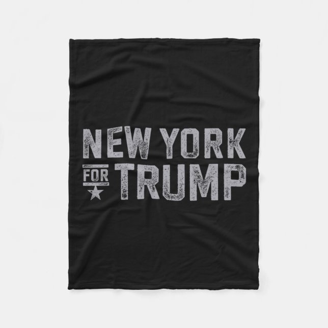 York für Trump 2024 New Yorker Liebe Herz Trump Fleecedecke (Vorderseite)