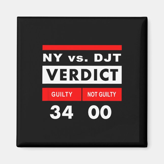 York gegen Donald Trump 34 Counts Magnet (Vorne)