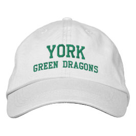 York Green Dragons Cotton Bestickte Baseballkappe