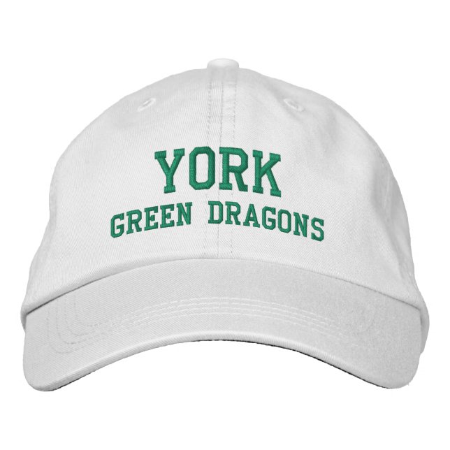 York Green Dragons Cotton Bestickte Baseballkappe (Vorderseite)