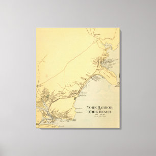 York-Hafen, York-Strand Leinwanddruck