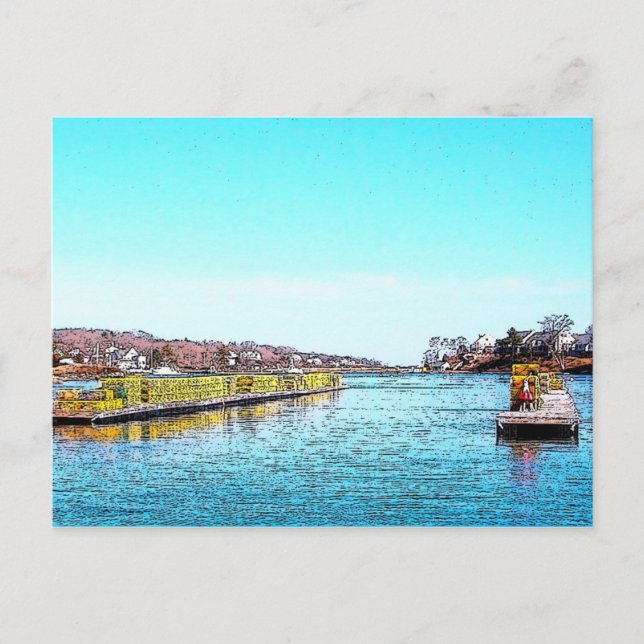 York Harbour, Maine Postkarte (Vorderseite)