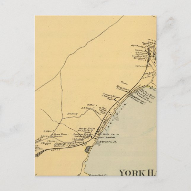 York Harbour, York Beach Postkarte (Vorderseite)