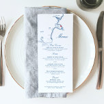 York Maine Map Elegant Navy Script Wedding Menükarte<br><div class="desc">Diese Karten-Menüs von York, Maine eignen sich perfekt für eine Vielzahl von Anlässen, von der Hochzeitsfeier in Maine über das Abendessen in der Probe bis hin zur Verlobung. Dieses Hochzeitsmenü eignet sich perfekt für Ihre Hochzeit in Urlaubsort in York, Maine. Ob Sie im ViewPoint Hotel heiraten, eine Hochzeit in Urlaubsort...</div>
