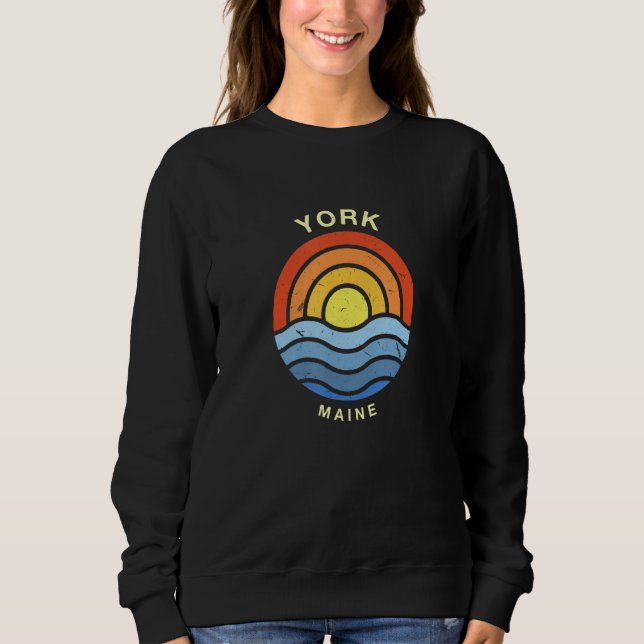 York Maine Me Summer Yorker Tropical Beach Vacatio Sweatshirt (Vorderseite)