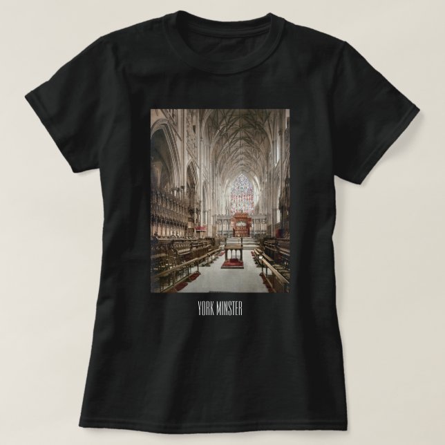 York Minster, England (um 1900) T-Shirt (Design vorne)