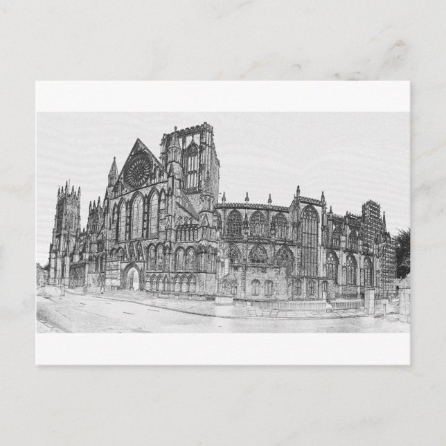 York-Münster im breiten Postkarte (Vorderseite)