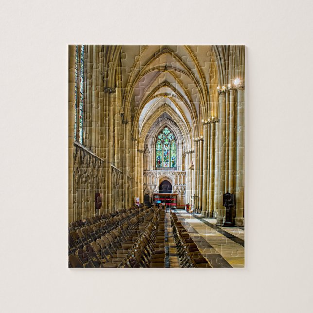 York-Münster von innen. Puzzle (Vertikal)