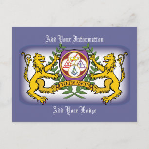 York Rite Lions Postkarte