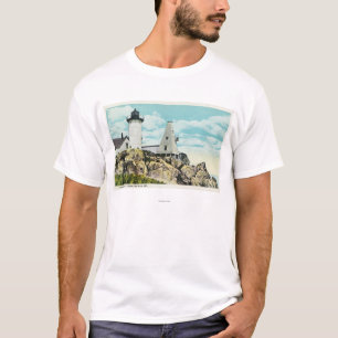 York-Strand-Ansicht des Klumpen-Leuchtturmes T-Shirt