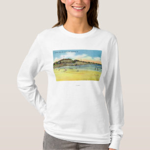 York-Strand-Ansicht Hotels und der Gewerkschaft T-Shirt