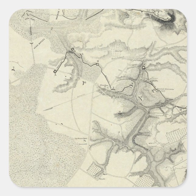 York, Virginia Quadratischer Aufkleber (Vorderseite)