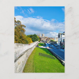 York Walls und Minster Postkarte