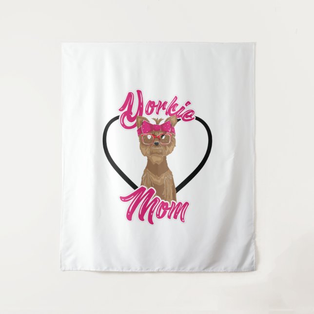 Yorki-Mama Wandteppich (Vorderseite)