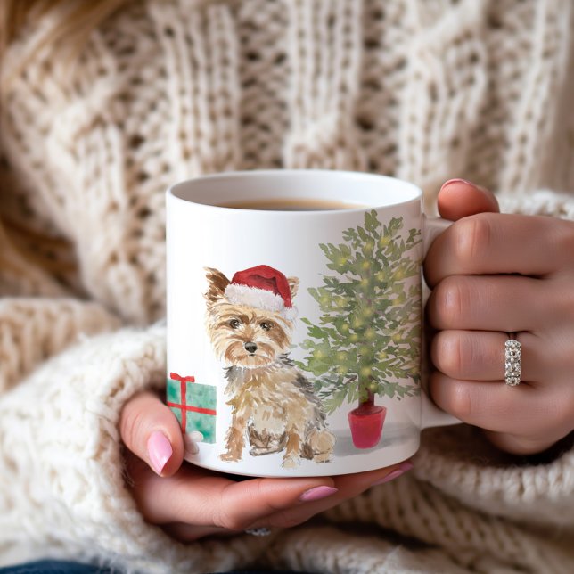Yorkie 1. Weihnachten Personalisiert Kaffeetasse (Von Creator hochgeladen)